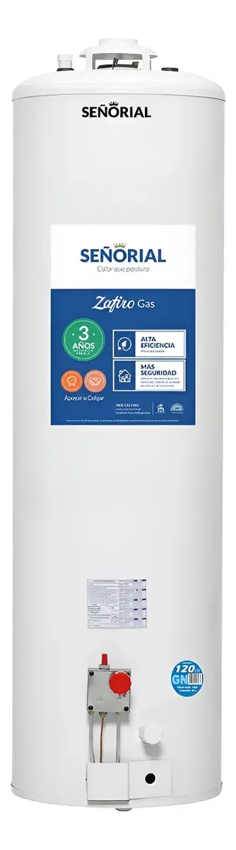Termotanque Señorial 120 litros línea a gas color blanco