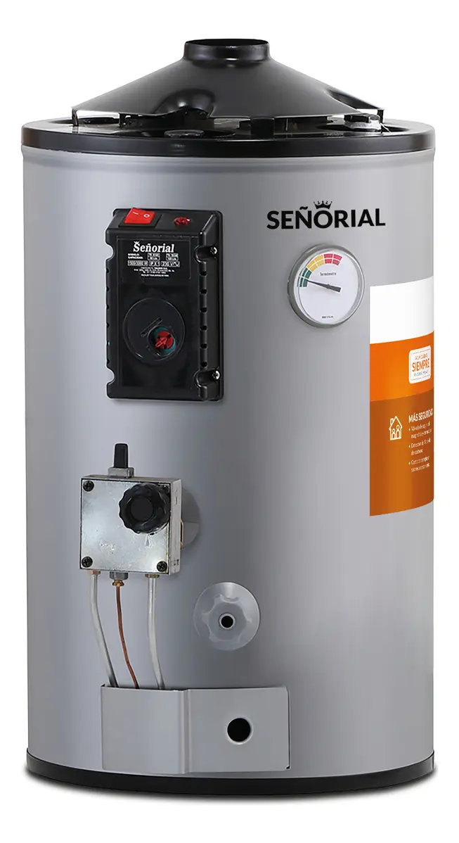 Termotanque dual Señorial TgEp1-30 gas eléctrico Solution 30 litros gris