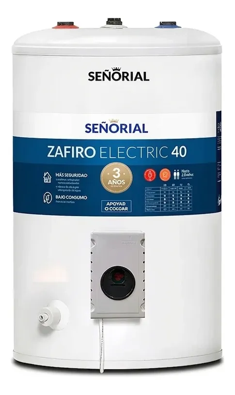 Termotanque eléctrico Señorial 40 litros de colgar o apoyar